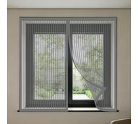 Mosquitera Magnética para Ventanas 65 x 110 cm sin Taladrar Ni Atornillar Mosquitera Ventanas Adhesiva Lavables para Exterior Jardín Balcón Salón Casa Tienda, Gris