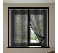 Mosquitera Magnética para Ventanas 65 x 110 cm sin Taladrar Ni Atornillar Mosquitera Ventanas Adhesiva Lavables para Exterior Jardín Balcón Salón Casa Tienda, Negro