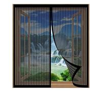 Mosquitera Magnetica para Ventanas 69 x 77 cm Fácil Instalación sin Taladrar, Fácil de Limpiar Adsorción Magnética Plegable para Todas Las Ventanas, Negro