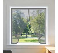 Mosquitera Magnética para Ventanas 75 x 115 cm sin Taladrar Ni Atornillar Mosquitera Ventana Malla Contra Insectos Lavables para Ventanasde Balcón, Ventanasde Patio, Sala, Gris