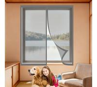 Mosquitera Magnética para Ventanas 90 x 140 cm Protección Contra Mosquitos y Moscas Ventana Contra Insectos y Moscas Lavables para Balcón Corredera Terraza, Gris