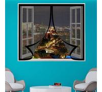 Mosquitera magnética para ventanas 95 x 200 cm Pantalla Mosquitera para Ventana Mantiene el Aire Fresco para Sala de Estar Balcón Patio, Negro