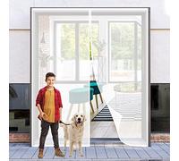 Mosquitera Magnetica per Finestra 160 x 195 cm, Mosquitera Magnetica per Porte Scorrevoli, Fácil de Instalar para Puerta CorrederaPuerta de Balcóny de Habitación, Blanco