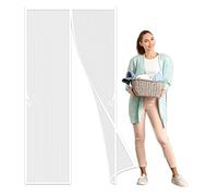 Mosquitera Magnetica per Porta 90 x 215 cm Mosquitera Magnetica per Porte Scorrevoli Fácil de Instalar para Puertas Cortina de Sala de Estar la Puerta, Blanco