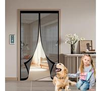 Mosquitera Magnetica Puerta 130 x 160 cm Protección Contra Insectos, Malla Fina, Mantiene El Aire Fresco, Cortina Magnética Cortina para Puerta de Balcón, de Patio, Negro