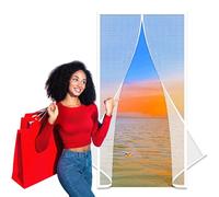 Mosquitera Magnetica Puerta 77 x 185 cm Mosquitero Magnético para Puerta sin Taladrar para de Balcón, Blanco