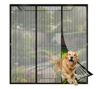 Mosquitera magnética Tur, 180 x 200 cm para puerta de balcón, cortina protectora contra insectos, cortina magnética para puerta de terraza, cortina magnética negra