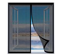 Mosquitera Magnetica Ventana 100 x 125 cm Fácil Instalación sin Taladrar, Fácil de Limpiar Adsorción Magnética Anti Mosquito para Todas Las Ventanas, Negro