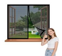 Mosquitera Magnética Ventana 100 x 125 cm Protección Anti-Mosquitos Cortina Mosquitera Magnética Cierre Magnético Automático para Ventana Autoadhesiva Ventanas, Negro