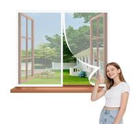Mosquitera Magnética Ventana 100 x 125 cm Protección Anti-Mosquitos Cortina Mosquitera Magnética Cierre Magnético Automático para Ventana Autoadhesiva Ventanas, Blanco