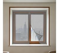 Mosquitera Magnetica Ventana 105 x 110 cm sin Taladrar Ni Atornillar Ventana Contra Insectos y Moscas Fácil Instalación, Sin Taladrar Ni Atornillar para Todas Las Ventanas, Gris