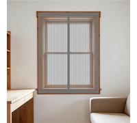 Mosquitera Magnetica Ventana 140 x 155 cm Imanes Se Cierran Automáticamente Mosquitera Ventanas Adhesiva Fácil de Ensamblar Autoadhesivo Adecuada para Decoración Del Hogar, Gris
