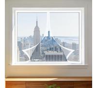 Mosquitera Magnetica Ventana 150 x 150 cm Protección Contra Mosquitos y Moscas Mosquitera sin Taladrar Fácil de Limpiar para Balcón Corredera Terraza, Blanco