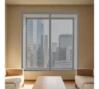 Mosquitera Magnetica Ventana 160 x 160 cm sin Taladrar Ni Atornillar Mosquitera Ventana Magnetica Fácil Instalación Adhesiva para Todas Las Ventanas, Gris