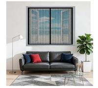 Mosquitera Magnetica Ventana 164 x 190 cm Fácil de Ensamblar Autoadhesivo Mosquiteras para Ventanas Abatibles Fácil de Instalar Apto para Niños y Mascotas, Negro