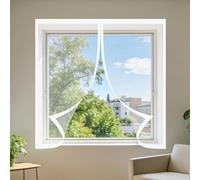Mosquitera Magnetica Ventana 200 x 200 cm sin Taladrar Ni Atornillar Ventana Contra Insectos y Moscas Lavables para Todas Las Ventanas Interiores y Exteriores, Blanco