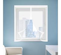 Mosquitera Magnetica Ventana 50 x 120 cm Imanes Se Cierran Automáticamente Mosquiteras Fácil Instalación Adhesiva para Balcón Corredera Terraza, Blanco