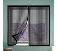 Mosquitera Magnetica Ventana 50 x 75 cm sin Taladrar Ni Atornillar Mosquitera sin Taladrar Fácil de Ensamblar Autoadhesivo para Ventanasde Balcón, Ventanasde Patio, Sala, Negro