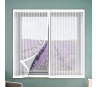 Mosquitera Magnetica Ventana 60 x 70 cm sin Taladrar Ni Atornillar Mosquitera sin Taladrar Fácil de Ensamblar Autoadhesivo para Ventanasde Balcón, Ventanasde Patio, Sala, Blanco