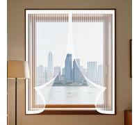 Mosquitera Magnetica Ventana 65 x 75 cm sin Taladrar Ni Atornillar Mosquitera Ventana Mosquiteras Fácil de Ensamblar Autoadhesivo para Todas Las Ventanas, Blanco