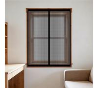 Mosquitera Magnetica Ventana 65 x 95 cm Imanes Se Cierran Automáticamente Mosquitera Ventanas Adhesiva Fácil de Ensamblar Autoadhesivo Adecuada para Decoración Del Hogar, Negro