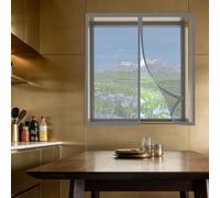 Mosquitera Magnetica Ventana 70 x 105 cm Imanes Se Cierran Automáticamente Mosquitera Ventana Mosquiteras Fácil de Limpiar para Balcón Corredera Terraza, Gris