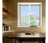 Mosquitera Magnetica Ventana 70 x 105 cm Imanes Se Cierran Automáticamente Mosquitera Ventana Mosquiteras Fácil de Limpiar para Balcón Corredera Terraza, Blanco