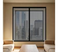 Mosquitera Magnetica Ventana 75 x 110 cm sin Taladrar Ni Atornillar Mosquitera Ventana Magnetica Fácil Instalación Adhesiva para Todas Las Ventanas, Negro