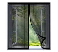 Mosquitera Magnetica Ventana 75 x 115 cm Fácil Instalación sin Taladrar, Fácil de Limpiar Mosquitera Cortina Puerta Magnetica para Todas Las Ventanas, Negro