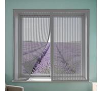 Mosquitera Magnetica Ventana 75 x 80 cm sin Taladrar Ni Atornillar Mosquitera sin Taladrar Fácil de Ensamblar Autoadhesivo para Ventanasde Balcón, Ventanasde Patio, Sala, Gris
