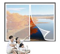 Mosquitera Magnetica Ventana 77x130cm(W x H) Cierre Automático, Fácil de Instalar, Protección Contra Insectos Mosquitera Magnética para Múltiples Tipos de Ventana, Blanco