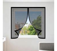 Mosquitera Magnetica Ventana 80 x 165 cm Imanes Se Cierran Automáticamente Mosquitera Ventanas Adhesiva Lavables para Ventanasde Balcón, Ventanasde Patio, Sala, Negro