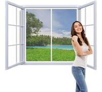 Mosquitera Magnetica Ventana 80x165cm Mosquitera Magnética Cortina Cortina Mosquiteras Magnética Montaje Fácil con Adhesivo para Puertas de Balcón Sótano y Patio Blanco