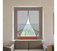 Mosquitera Magnetica Ventana 90 x 140 cm sin Taladrar Ni Atornillar Ventana Contra Insectos y Moscas Lavables para Exterior Jardín Balcón Salón Casa Tienda, Gris