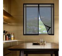 Mosquitera Magnetica Ventana 90 x 150 cm Imanes Se Cierran Automáticamente Mosquitera Ventana Mosquiteras Fácil de Limpiar para Balcón Corredera Terraza, Negro