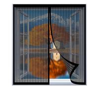 Mosquitera Magnetica Ventana 90 x 90 cm Fácil Instalación sin Taladrar, Fácil de Limpiar Malla Mosquiteras para Ventanas para Todas Las Ventanas, Negro