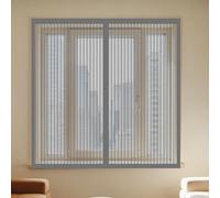 Mosquitera Magnetica Ventana 95 x 110 cm Mantiene Insectos, Moscas y Mosquitos Fuera Mosquitera Ventanas Adhesiva Lavables para Exterior Jardín Balcón Salón Casa Tienda, Gris