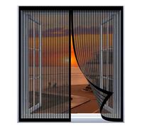 Mosquitera Magnetica Ventana Aluminio 100 x 125 cm Fácil Instalación sin Taladrar, Fácil de Limpiar Cortina Mosquitera para Puertas para Todas Las Ventanas, Negro