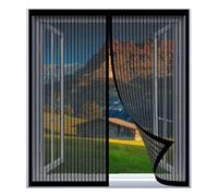 Mosquitera Magnetica Ventana Aluminio 110 x 125 cm Fácil Instalación sin Taladrar, Fácil de Limpiar Pantalla Insectos Proteccn Magn¨¦Tica para Todas Las Ventanas, Negro