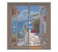 Mosquitera Magnetica Ventana Aluminio 59 x 120 cm Fácil Instalación sin Taladrar, Fácil de Limpiar Antimosquitos con Imanes para Todas Las Ventanas, Gris
