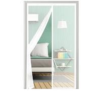 Mosquitera Magneticas para Puerta Corredera Blanca, 100x200cm, Para Sala de Estar, Balcón, Patio