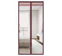Mosquitera Marrón Magnetica Mosquitera Puerta Magnética Mosquiteras Magneticas Se Cierra Automáticamente mosquitera magnética para puerta Varios Tallas Fácil de Instalar(Coffee 3,150 * 220cm)