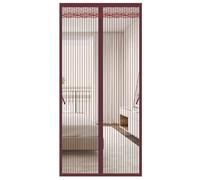 Mosquitera Marrón Magnetica Mosquitera Puerta Magnética Mosquiteras Magneticas Se Cierra Automáticamente mosquitera magnética para puerta Varios Tallas Fácil de Instalar(Coffee 2,130 * 200cm)