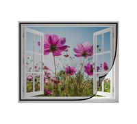 Mosquitera mosquitera para ventana 100x140 cm Mosquitera mosquitera con cinta de cinta de gancho y bucle, autoadhesiva, no requiere perforaciones