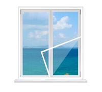 Mosquitera Mosquitera Para Ventana, 90x110cm Mosquitera De Apagado AutomáTico Para Ventanas Y Puertas, Con Cinta De Cinta mágica, Para Ventanas De Terraza, Ventanas Exteriores, Blanco
