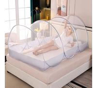 Mosquitera para Cama,Mosquitera Desplegable 190 x 90 x 90 cm, Tienda de Campaña portátil Grande de Viaje, Mosquitera Cama con Cremallera, Fácil Instalación, Malla Fina, para Dormitorio, Campament