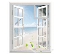 Mosquitera para Camper Ventana, 60x200cm Blanco Malla Autoadhesiva para Furgoneta, Protección Contra Insectos en Viajes, Fácil Instalación Sin Perforar, Lavable