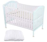 Mosquitera para cuna, mosquitera para cuna mosquitera para bebés con función de cremallera para un acceso rápido y fácil a su bebé, blanco, 160 x 80 x 65 cm