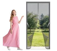 Mosquitera para Puerta 101 x 266 cm Se Cierra Automáticamente sin Taladrar Cortina Magnética Proteja a su Familia de Los Mosquitos para Balcón Puerta Corredera de Patio, Gris