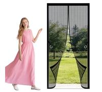 Mosquitera para Puerta 119 x 265 cm Se Cierra Automáticamente sin Taladrar Cortina Magnética Proteja a su Familia de Los Mosquitos para Balcón Puerta Corredera de Patio, Negro